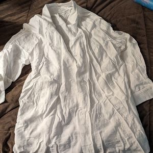 Oversized Linen Beach Coverup 2x